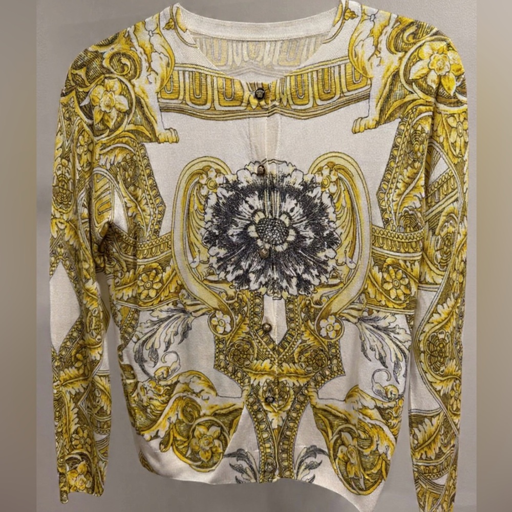 Versace Baroque Print Blouse - Yellow and Black